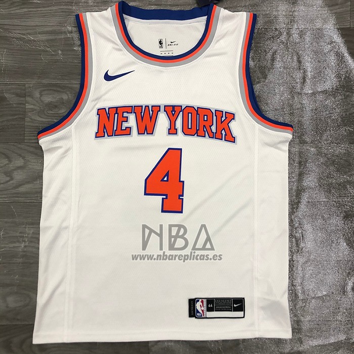 Camiseta New York Knicks Derrick Rose NO 4 Association Blanco